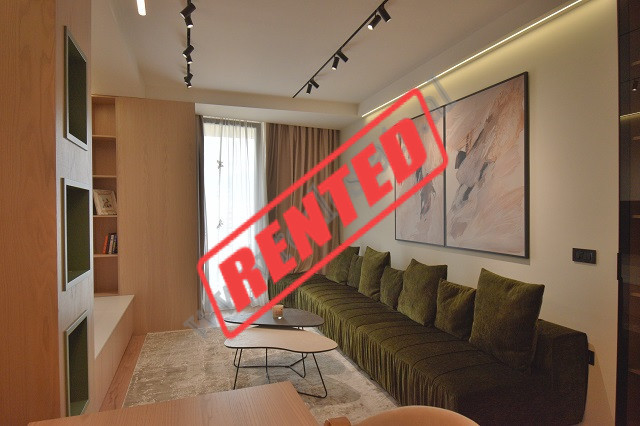 Modern one bedoom apartment for rent in Mine Peza Street, Golden Tower Residence, Tirana, Albania.
